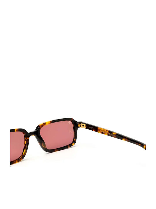 Faos Unisex Sonnenbrillen mit Braunen Rahmen und Rosa Gläsern 1235705