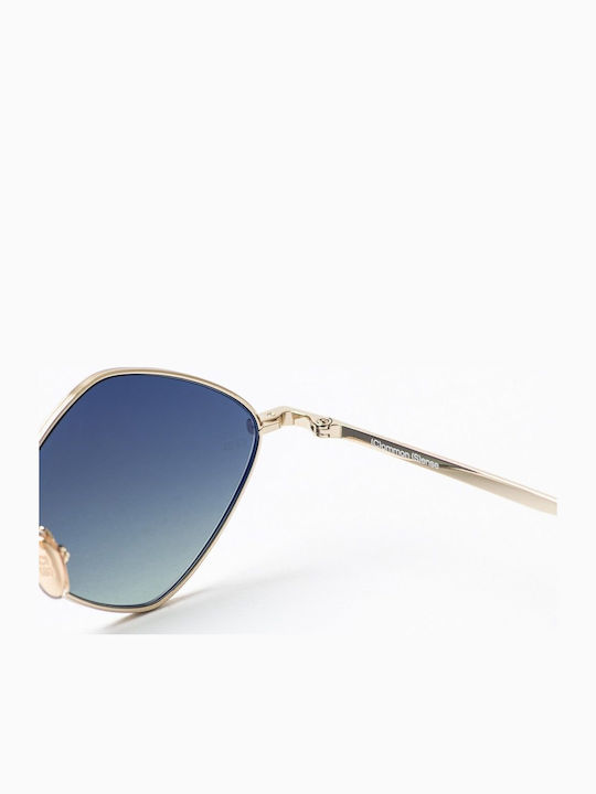 Common Sense Men's Sunglasses with Gold Metal Frame and Gold Lens 489320