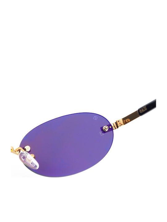 Faos Herren Sonnenbrille mit Gold Kunststoff Gestell und Gold Linse 489436