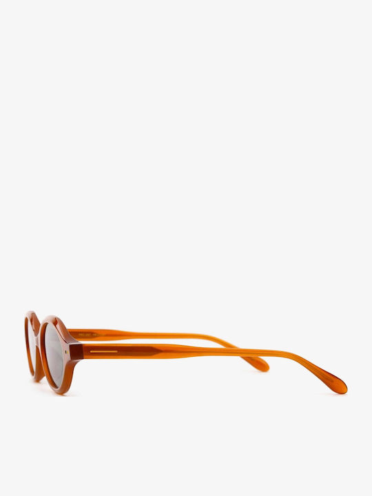 Projekt Produkt Men's Sunglasses with Brown Plastic Frame and Brown Lens 476384