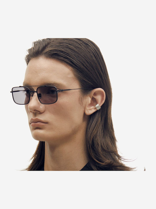 Projekt Produkt Sunglasses Μαύρα with Metal Frame & Black Lens
