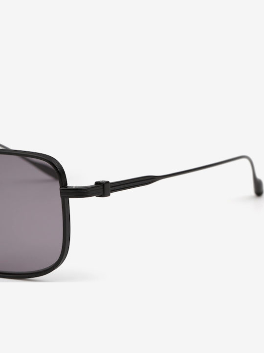 Projekt Produkt Men's Sunglasses with Black Metal Frame and Black Lens 476457