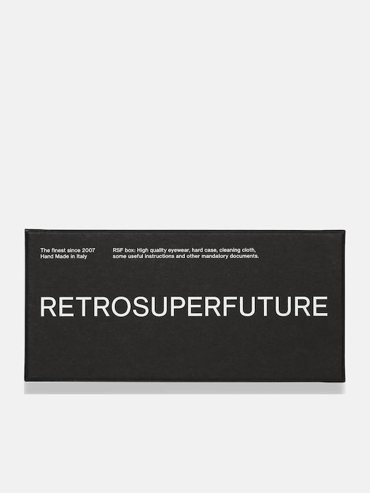 Retrosuperfuture Bărbătești Ochelari de soare cu Negru Cadru și Negru Lentilă 490144