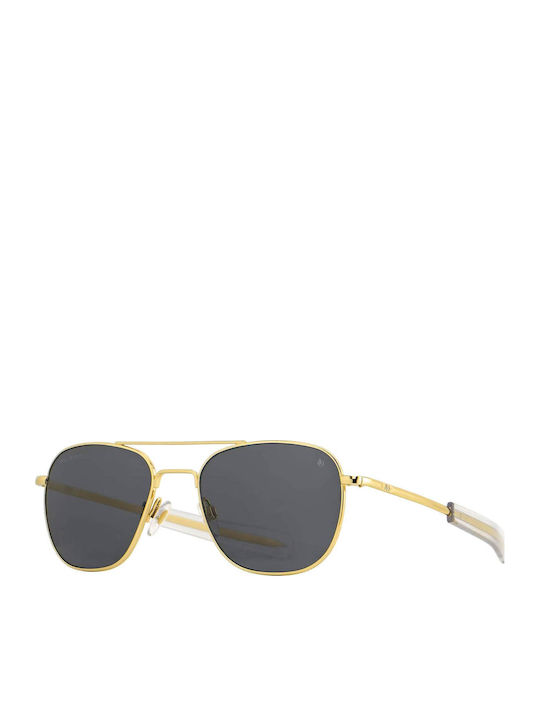American Optical Original Pilot Ανδρικά Γυαλιά Ηλίου με Χρυσό Μεταλλικό Σκελετό και Γκρι Polarized Φακό