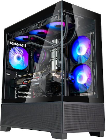 Silverstone Lucid 05 Gaming Middle Tower Carcasă PC cu Panou Lateral și Iluminare ARGB Neagră