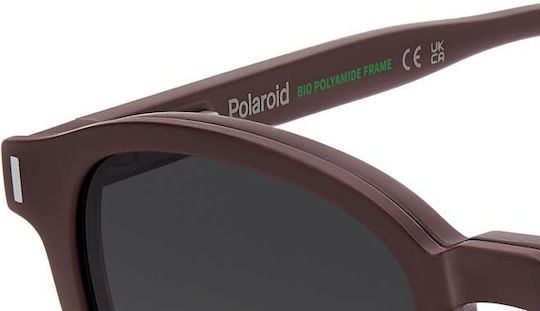 Polaroid Unisex Γυαλιά Οράσεως Pld 6203/cs 7bl Προσθετο Clipon Μπορντο Γκρίζο