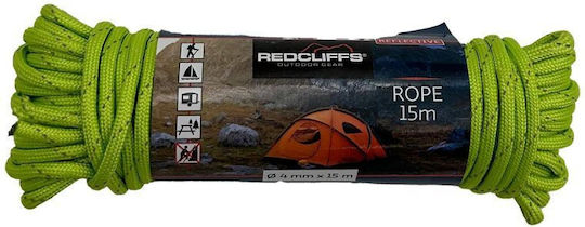 Redcliffs Linka Reflective Tourist Rope 15m Green Redcliffs