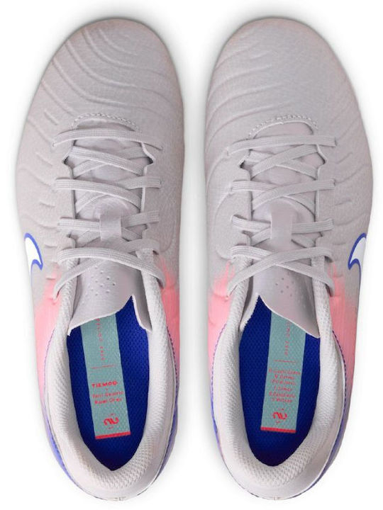Tiempo Legend 10 Academy Jr FG/MG Παιδικά Ποδοσφαιρικά Παπούτσια με Τάπες Γκρι