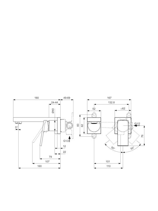 Ideal Standard Extra Baterie Amestecătoare pentru Chiuvetă Aurie