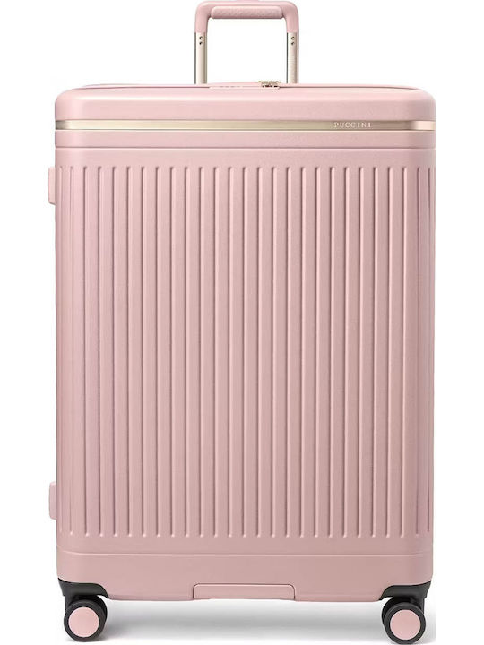 Puccini Reise Koffer Kabine Hart Rosa Mit 4 Räder Höhe 31cm
