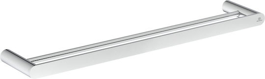 Ideal Standard Ράγα Μπάνιου Διπλή Επιτοίχια με Βίδες Ασημί