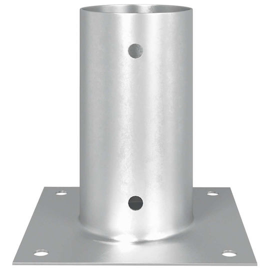 vidaXL Post Support for Garden Fence Made of Metal 15x15x15cm 4 Pieces Silver