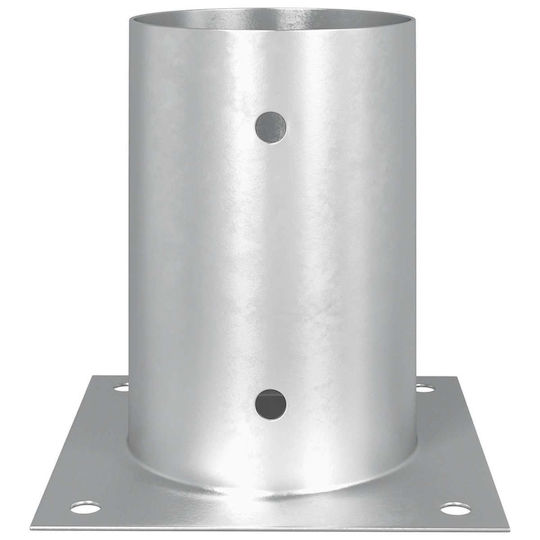 vidaXL Post Support for Garden Fence Made of Metal 15x15x15cm 4 Pieces Silver
