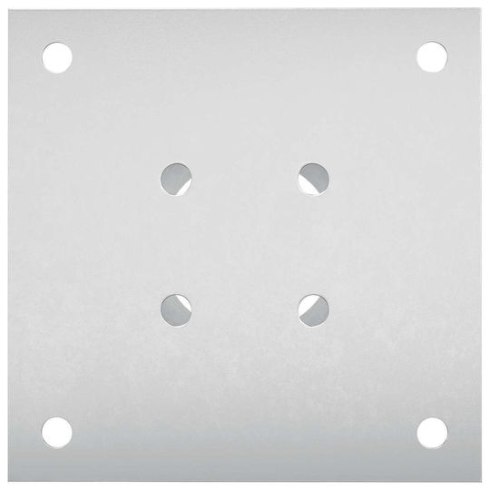vidaXL Post Support for Garden Fence Made of Metal 15x15x15cm 4 Pieces Silver