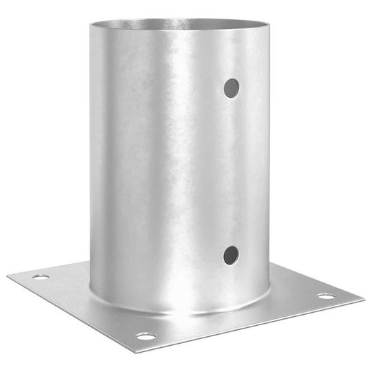 vidaXL Post Support for Garden Fence Made of Metal 15x15x15cm 12 Pieces Silver