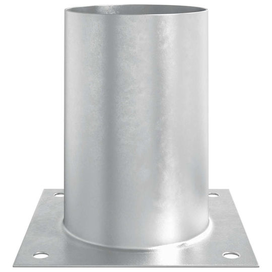 vidaXL Post Support for Garden Fence Made of Metal 15x15x15cm 12 Pieces Silver
