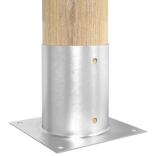 vidaXL Post Support for Garden Fence Made of Metal 18x18x15cm 12 Pieces Silver