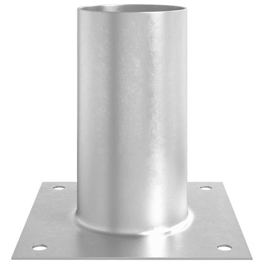 vidaXL Post Support for Garden Fence Made of Metal 15x15x15cm 12 Pieces Silver