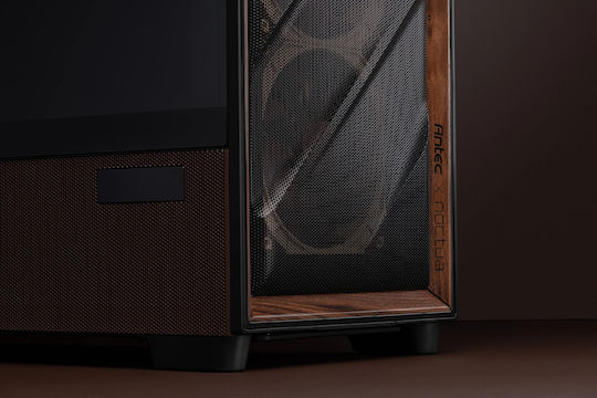 Antec Flux Pro Gaming Vollständiges Turm Computergehäuse mit Seitenfenster Noctua Edition Schwarz/Wood