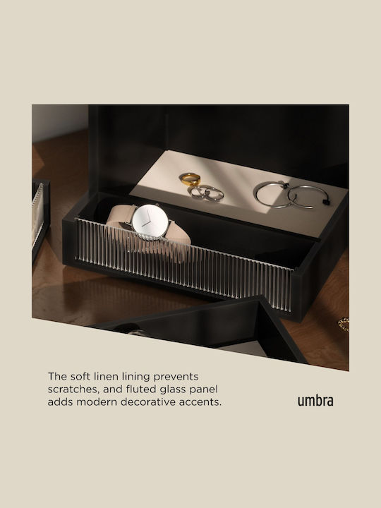 Umbra Κουτί Κοσμημάτων Μαύρο 24x24x15cm Umbra Κουτί Κοσμημάτων Μαύρο 24x24x15cm