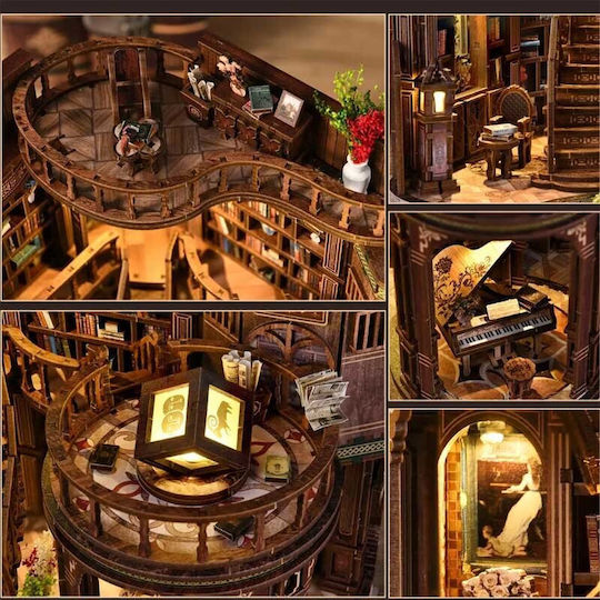 Миниатюрна Къща Book Nook Бяла Зала