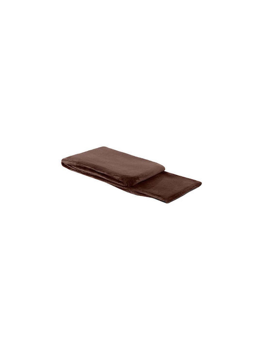 Dilios Samtige Decke Couch 130x170cm Braun