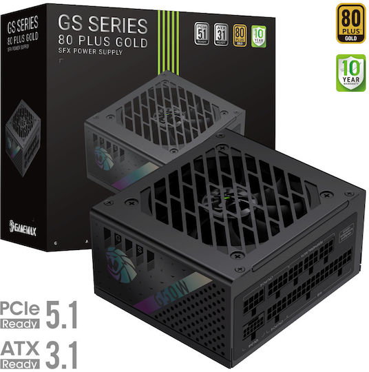 GameMax GS 650G 650W Μαύρο Τροφοδοτικό Υπολογιστή Full Modular 80 Plus Gold