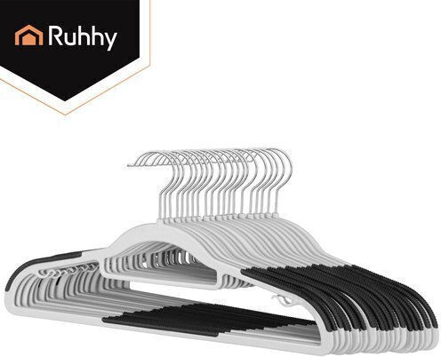 Ruhhy Clothes Hanger Gray 19030 20 Pieces