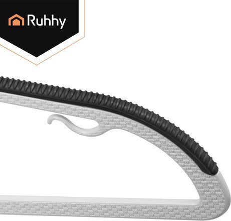 Ruhhy Clothes Hanger Gray 19030 20 Pieces