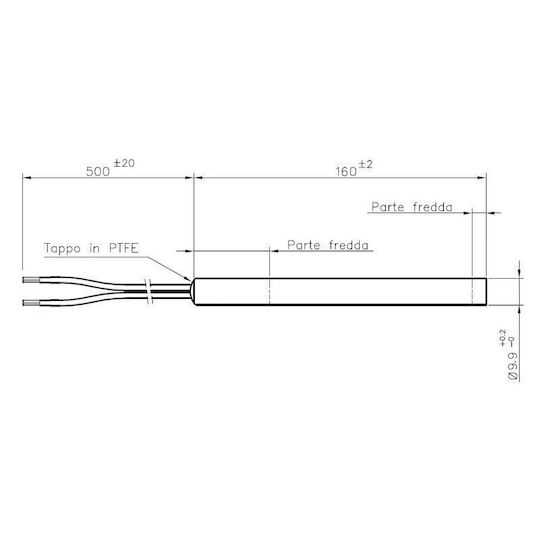 Отоплителна Устойчивост За Пелетна Печка Ecoteck Italcalor La Nordica Ravelli Sicalor Дължина 160mm 300w X2