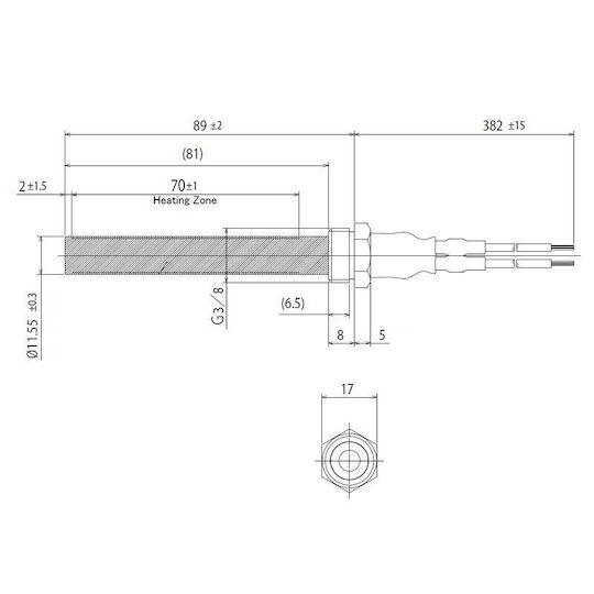 Керамична Отоплителна Устойчивост За Пелетна Печка Дължина 94мм 300w La Nordica Ecoteck Karmek One Ravelli X3
