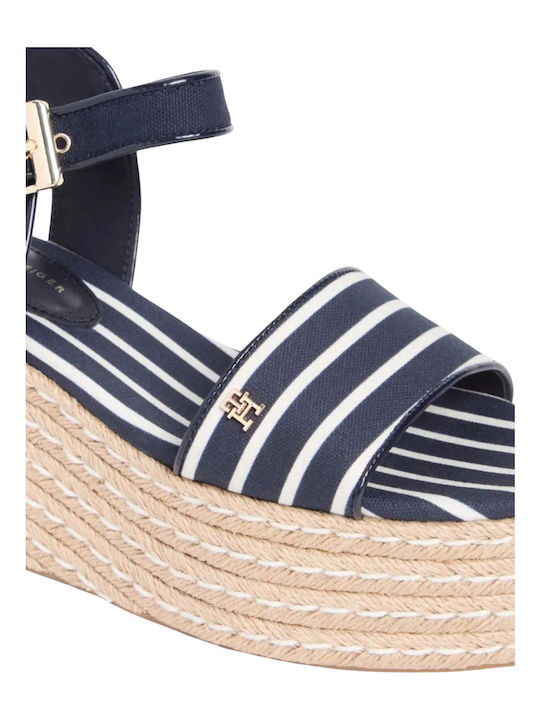 Summer Women's Platforms In Espadrille Style Blue