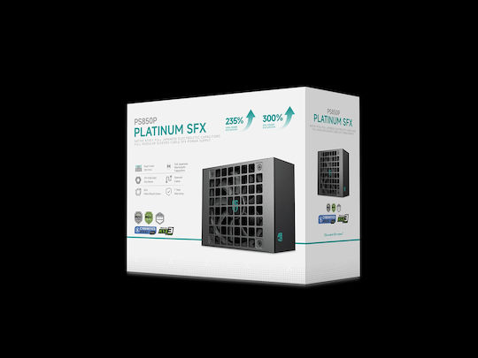 Deepcool SFX 3.1 850W Schwarzes Netzteil für Computer Vollständig modulare 80 Plus Platin