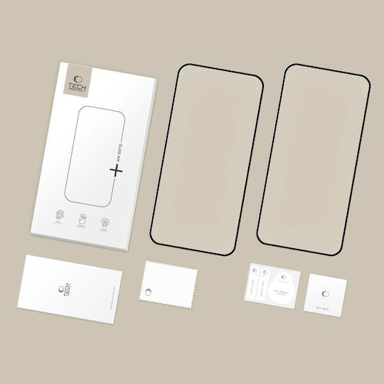 Tech-Protect Glass Fit+ 2-Pack 2.5D 0.3mm Full Glue Tempered Glass (Motorola Moto G67 / G77 / G87)