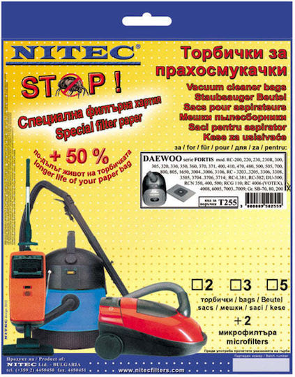 Nitec Saci Pentru Aspiratoare 5 Bucăți Compatibil Cu Aspirator Daewoo