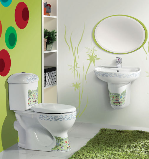 Керамична Висяща Полуколона Cerastyle 016800-61 Бяла Детска