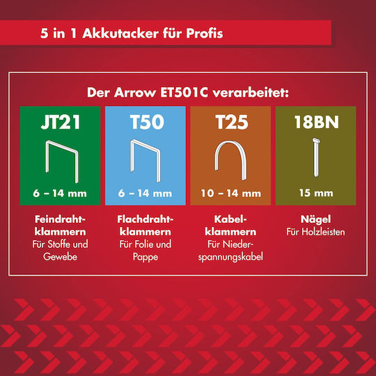 Arrow Akkutacker Et501c