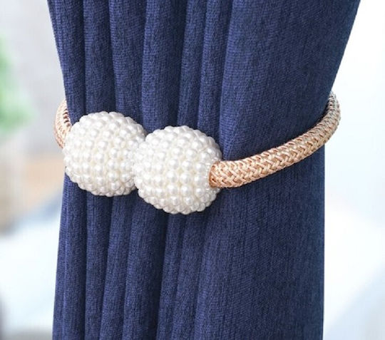 Magnetic Fabric Gold Tie-Back 2 Pieces
