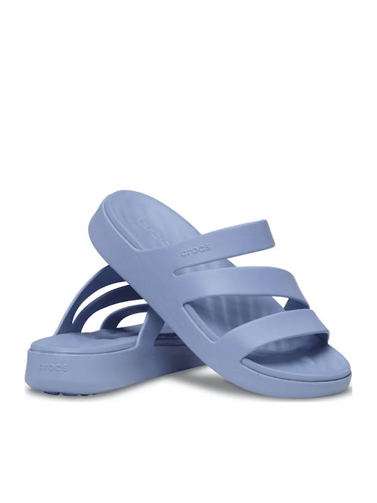 Strappy Flip Flops In Purple Colour