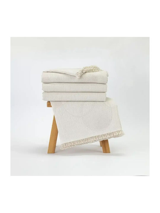 Borea Decken & Couchdecken 0 X Viersitzer-Sofa Überwurf 180x350cm Ecru