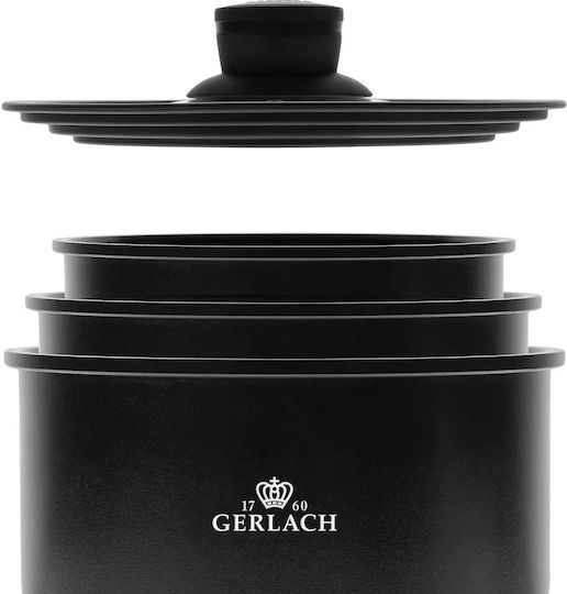 Gerlach Kochgeschirr-Set aus Aluminium mit Keramik-Innenbeschichtung 9 Teile