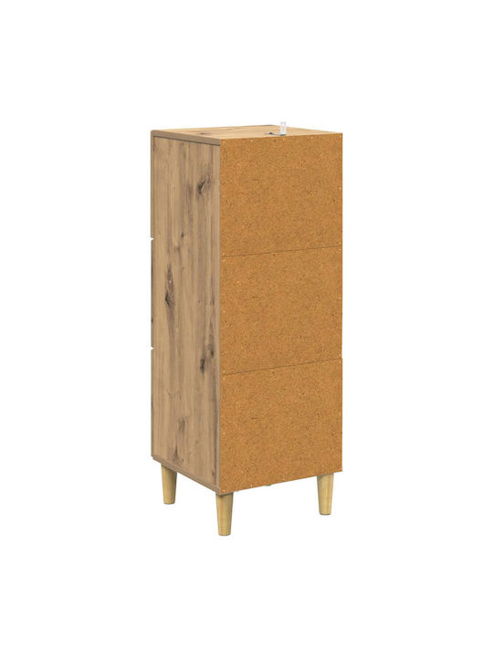 Wooden Storage Drawers with 3 Drawers L33xW34.5xH90cm