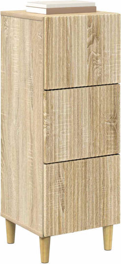 Sertar De Depozitare Din Lemn Cu 3 Sertare M33xL34.5xÎ90cm