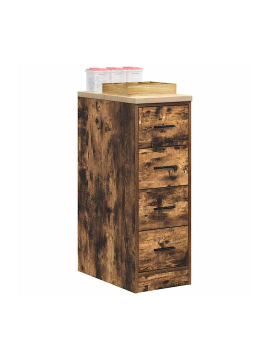 Drawers Storage Solid Wood with 4 Drawers L30xW51xH85cm