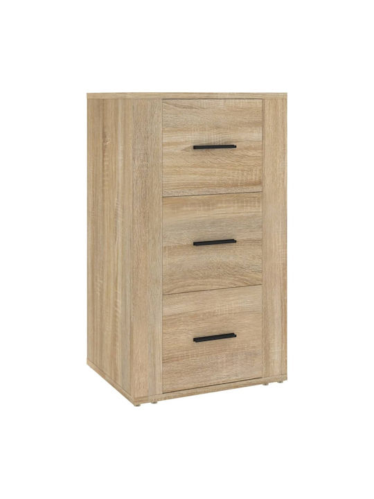 Drawers Storage Wooden with 3 Drawers L40xW33xH70cm