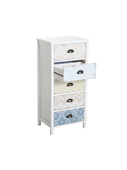 Drawers Storage Wooden with 5 Drawers L46xW34xH97.5cm