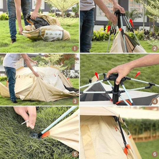 Belle Vous Cort de Camping Maro pentru 4 Anotimpuri pentru 4 Persoane 195x195x135cm