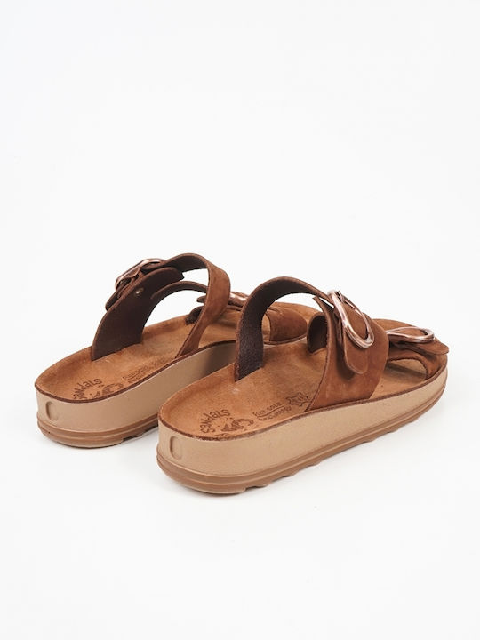 Fantasy Leather Women's Anatomic Sandals Brown