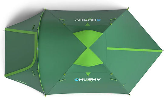 Husky Bizon 4 Plus Χειμερινή Σκηνή Camping Πράσινη