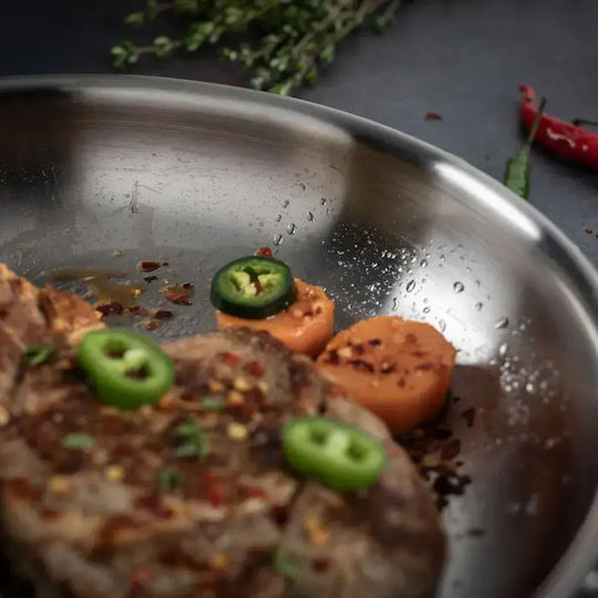 Kuhn Rikon Culinary Fiveply Set De Tigăi Din Oțel Inoxidabil Cu Acoperire Interioară Antiaderent 2 Buc